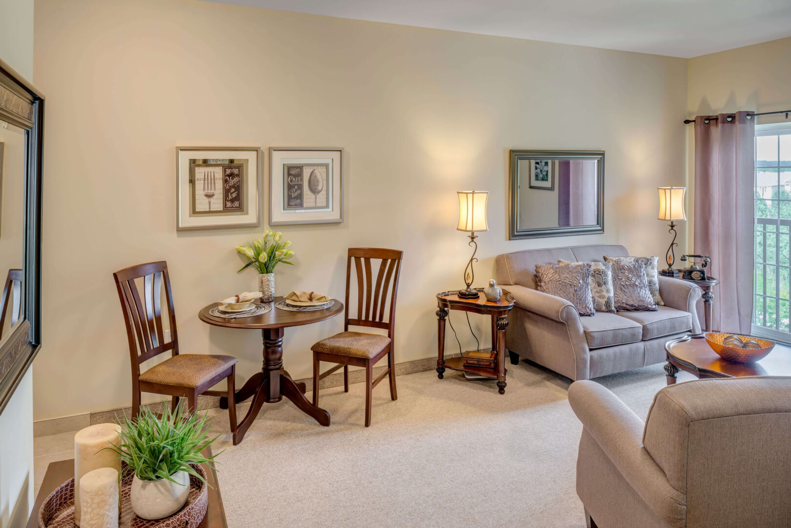 Seasons Brantford Suite Living Room Example