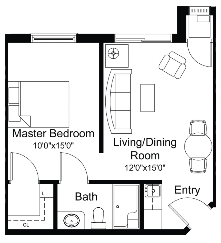 One Bedroom | 508 square feet