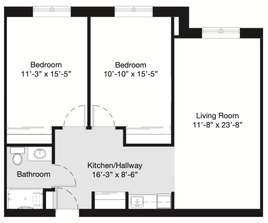 Two Bedroom _ 1008 square feet