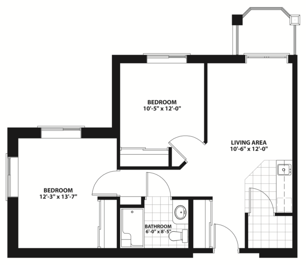 Two Bedroom _ 751 square feet