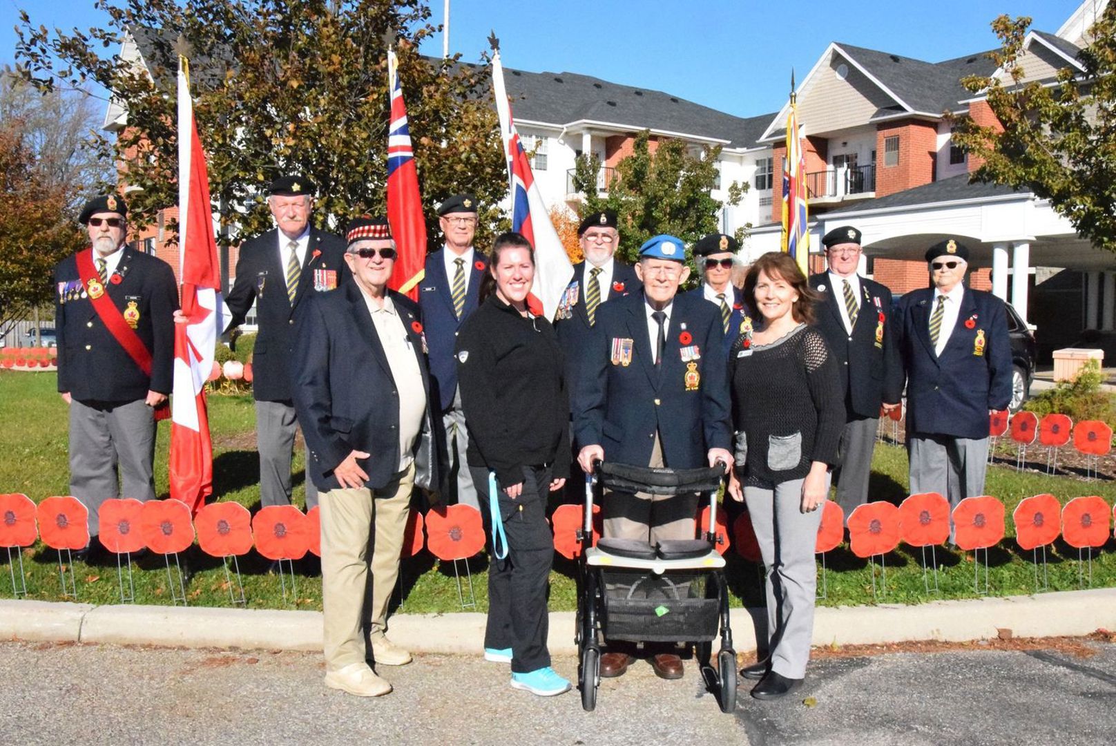 Seasons Amherstburg Poppy Garden with Resident Veterans