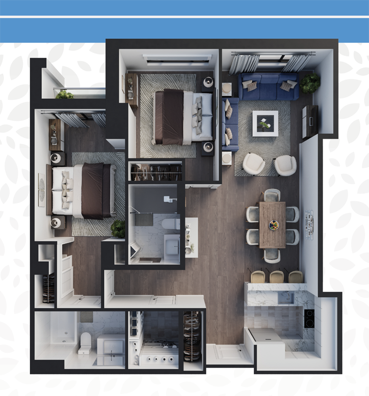 Seasons Arbutus Two Bedroom Floorplan