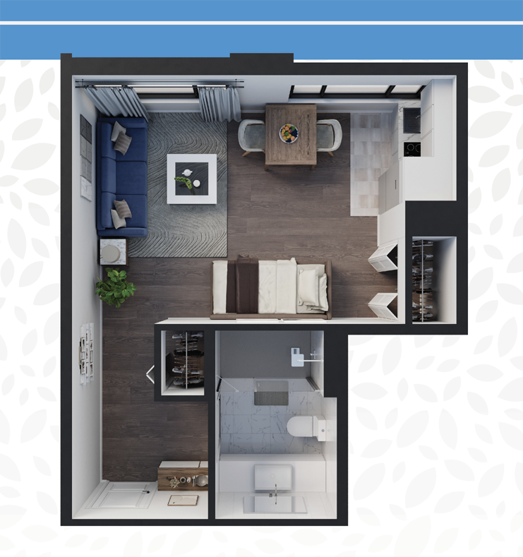 Arbutus Studio Floorplan