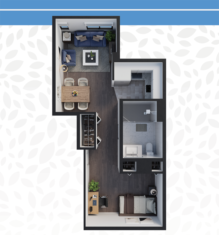 Arbutus Studio Floorplan