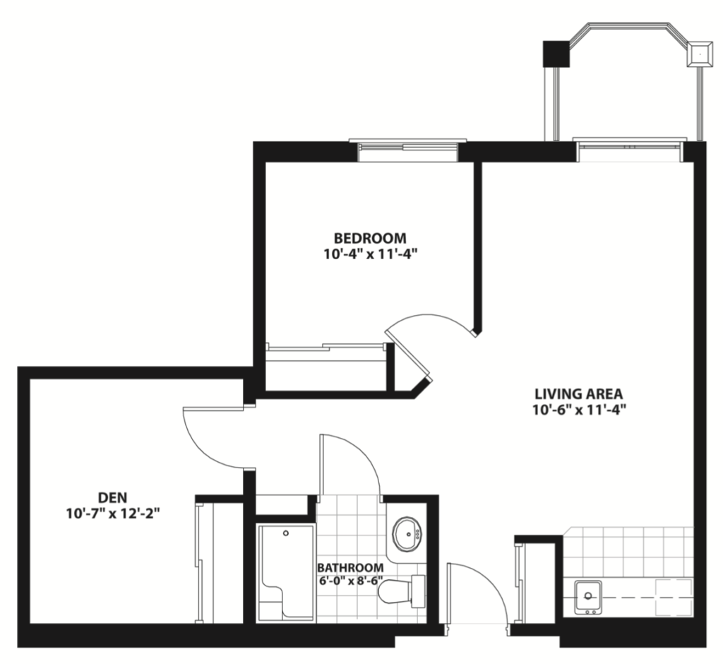 seasons owen sound one bedroom plus den 703 square feet