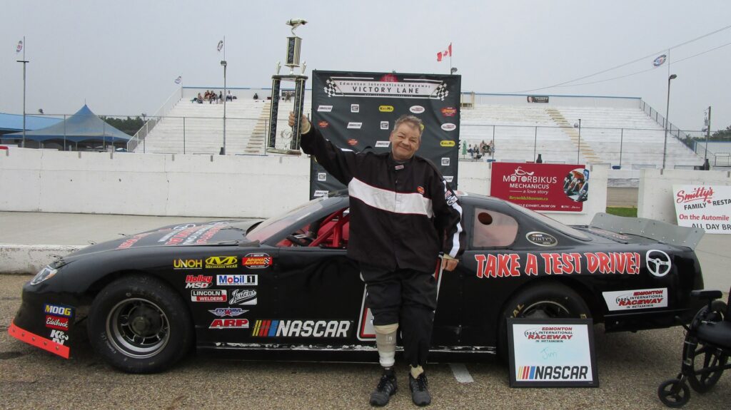Seasons resident Jim at Nascar International Racetrack at the Edmonton International Raceway