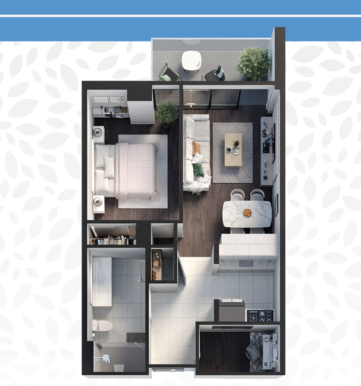 Seasons Wesbrook Village Studio Floor plan